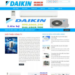 Website Giới Thiệu Dịch Vụ Sửa Chữa điều Hòa Daikin WBT32