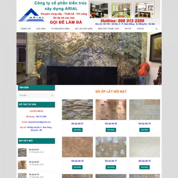 Mẫu Website đá ốp Lát