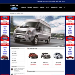 Website Giới Thiệu Và Bán ôtô Ford Chuẩn Seo WBT19