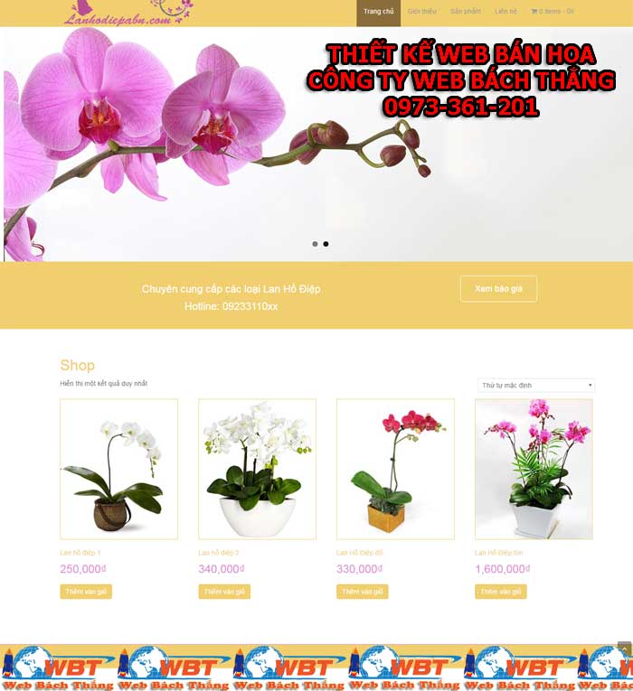 thiết kế website bán hoa