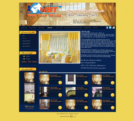 thiết kế website mành rèm