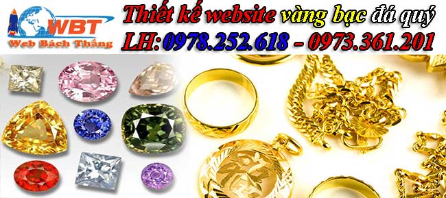 thiết kế website vàng bạc đá quý