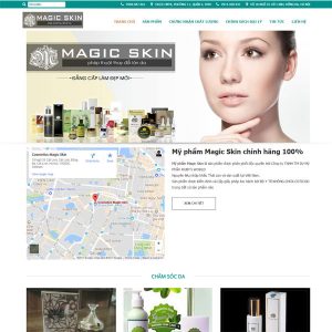 Mẫu Website Bán Mỹ Phẩm Magic Skin Chính Hãng WBT151