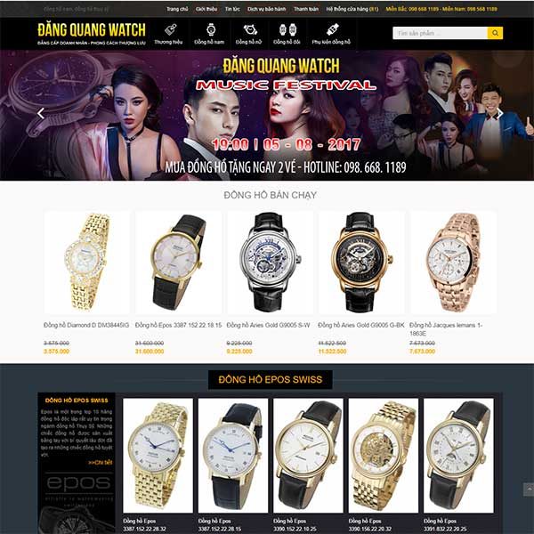 Mẫu Website đồng Hồ Cao Cấp Chính Hãng Đăng Quang Watch WBT1084