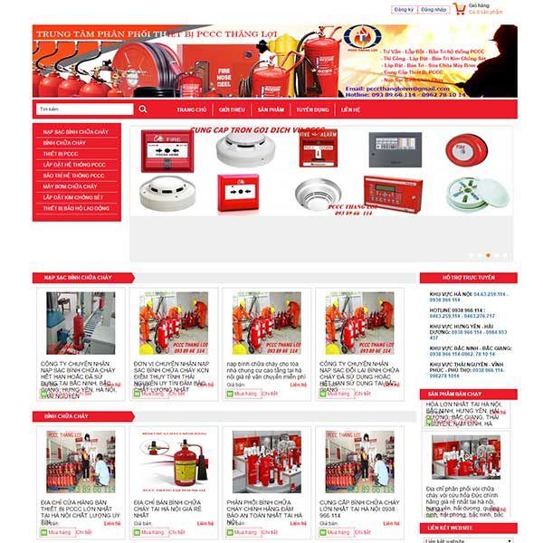 Mẫu Website Thiết Kế Bảo Trì Hệ Thống Phòng Cháy Chữa Cháy WBT1092