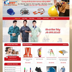 Mẫu Website Bán đồ Bảo Hộ Lao động Bách Thắng WBT1119
