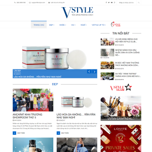 Mẫu Website Bán Mỹ Phẩm Vstyle WBT171
