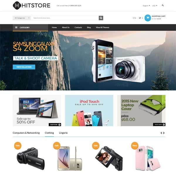 Mẫu Website Bán đồ Công Nghệ Theo Theme Wbt181