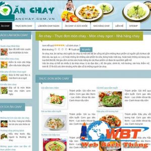 Thiết Kế Website Bán đồ ăn Chay
