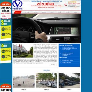 Mẫu Website Trung Tâm đào Tạo Lái Xe Việt Thanh WBT1145