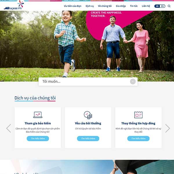 Mẫu Website Bảo Hiểm Nhân Thọ MB Ageaslife WBT