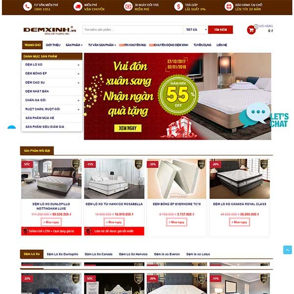 Mẫu Website Thương Hiệu Lớn ĐÊM XINH WBT2014