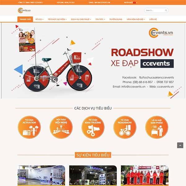 Mẫu Website Dịch Vụ Tổ Chức Sự Kiện Eventst WBT1189
