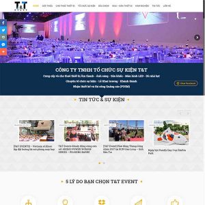 Mẫu Website Dịch Vụ Tổ Chức Sự Kiện T&T WBT1187