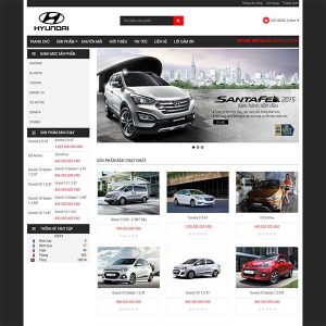 Mẫu Website Mua Và Bán Xe ô Tô Hyundai Nhập Khẩu WBT1198