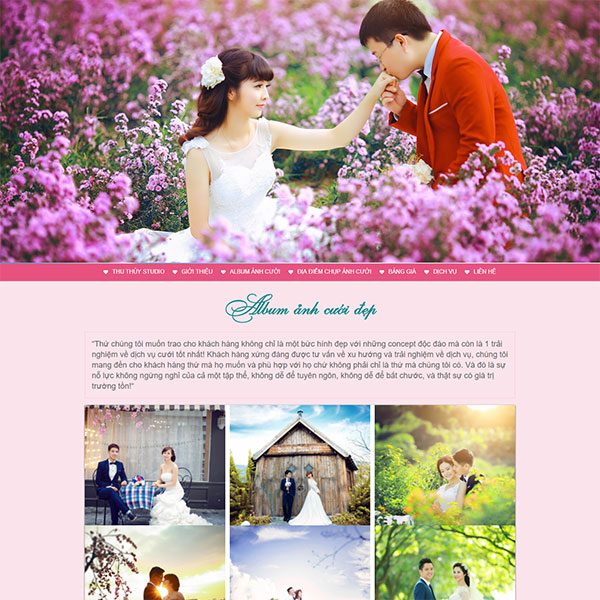 Mẫu Website ảnh Viện áo Cưới WBT1230