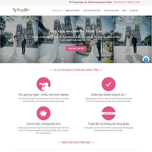 Mẫu Website ảnh Viện áo Cưới WBT1234