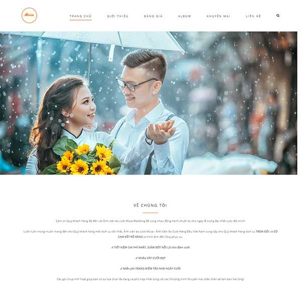 Mẫu Website ảnh Viện áo Cưới WBT1237
