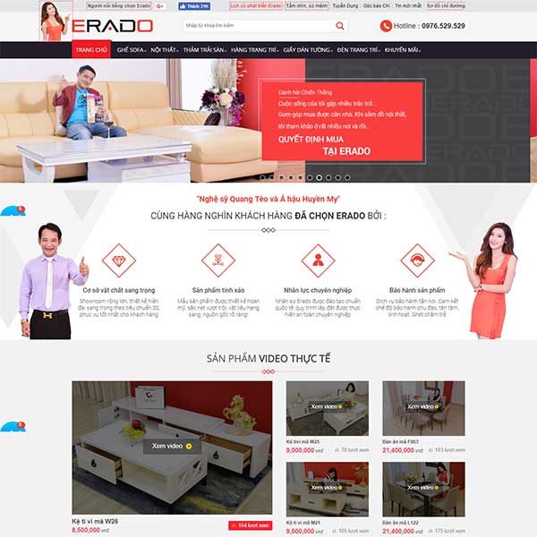 Mẫu Website Bán đồ Nội Thất Cao Cấp WBT1285