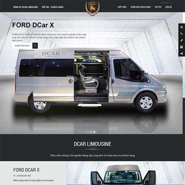 Mẫu Website Bán ô Tô Cao Cấp WBT1286