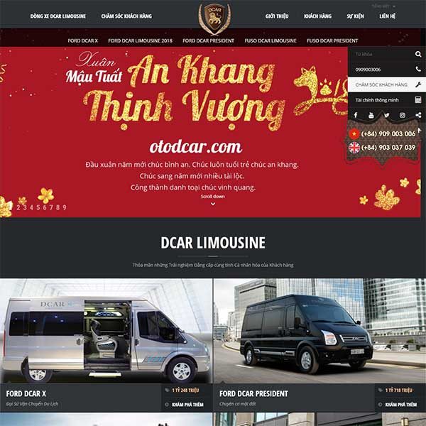 Mẫu Website Bán ô Tô Cao Cấp WBT1287
