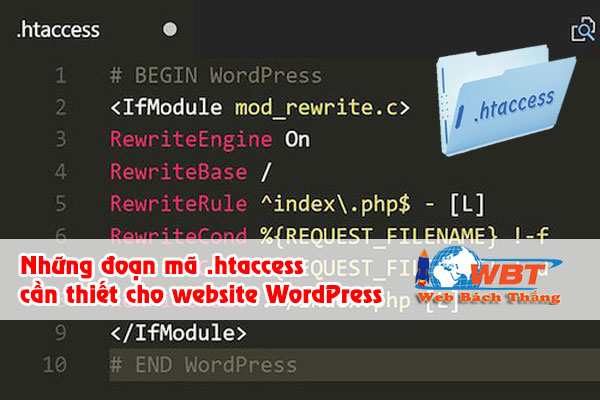 Những đoạn Mã .htaccess Cần Thiết Cho Website WordPress