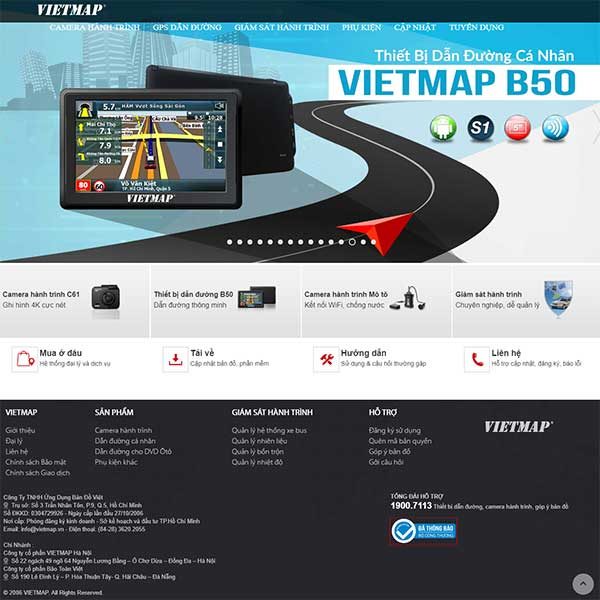 Mẫu Website Camera Hành Trình WBT1404