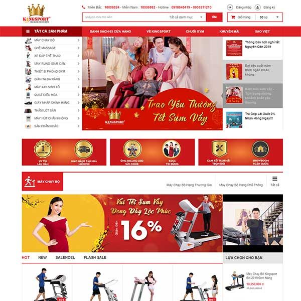 Mẫu Website Bán Thiết Bị, đồ Dùng Thể ThaoWBT1406