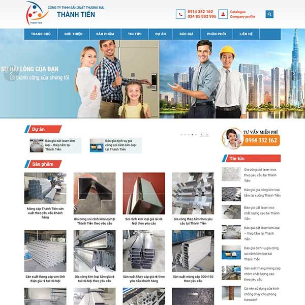 Mẫu Website Cơ Khí WBT1414