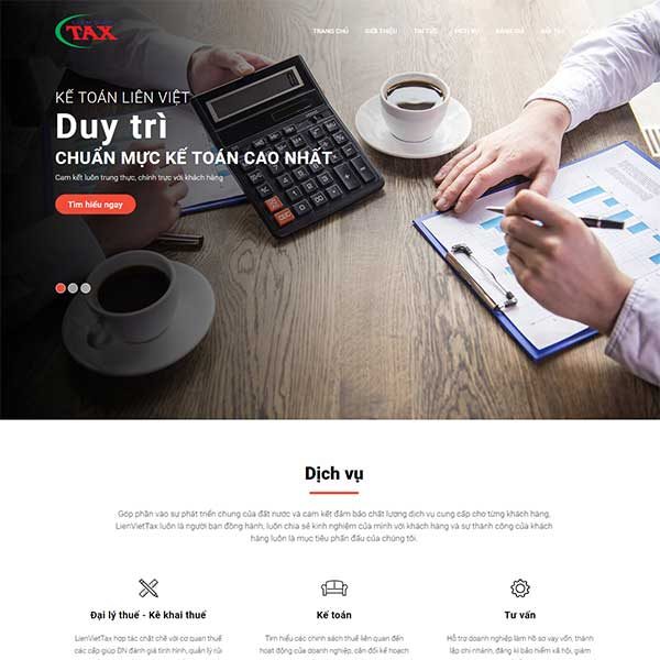 Mẫu Website Dịch Vụ Kế Toán WBT1415